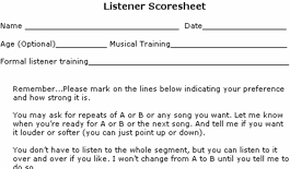 Listening Tests Scoresheet